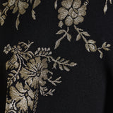 Floral-embroidered voluminous mini dress