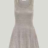 Alexander McQueen metallic knit mini dress