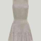 Alexander McQueen metallic knit mini dress