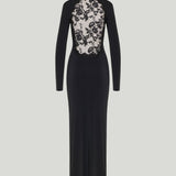 McQueen Lace-trimmed jersey dress