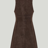 Theory suede shift mini dress