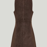 Theory suede shift mini dress