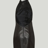 Balmain Open-back lambskin dress