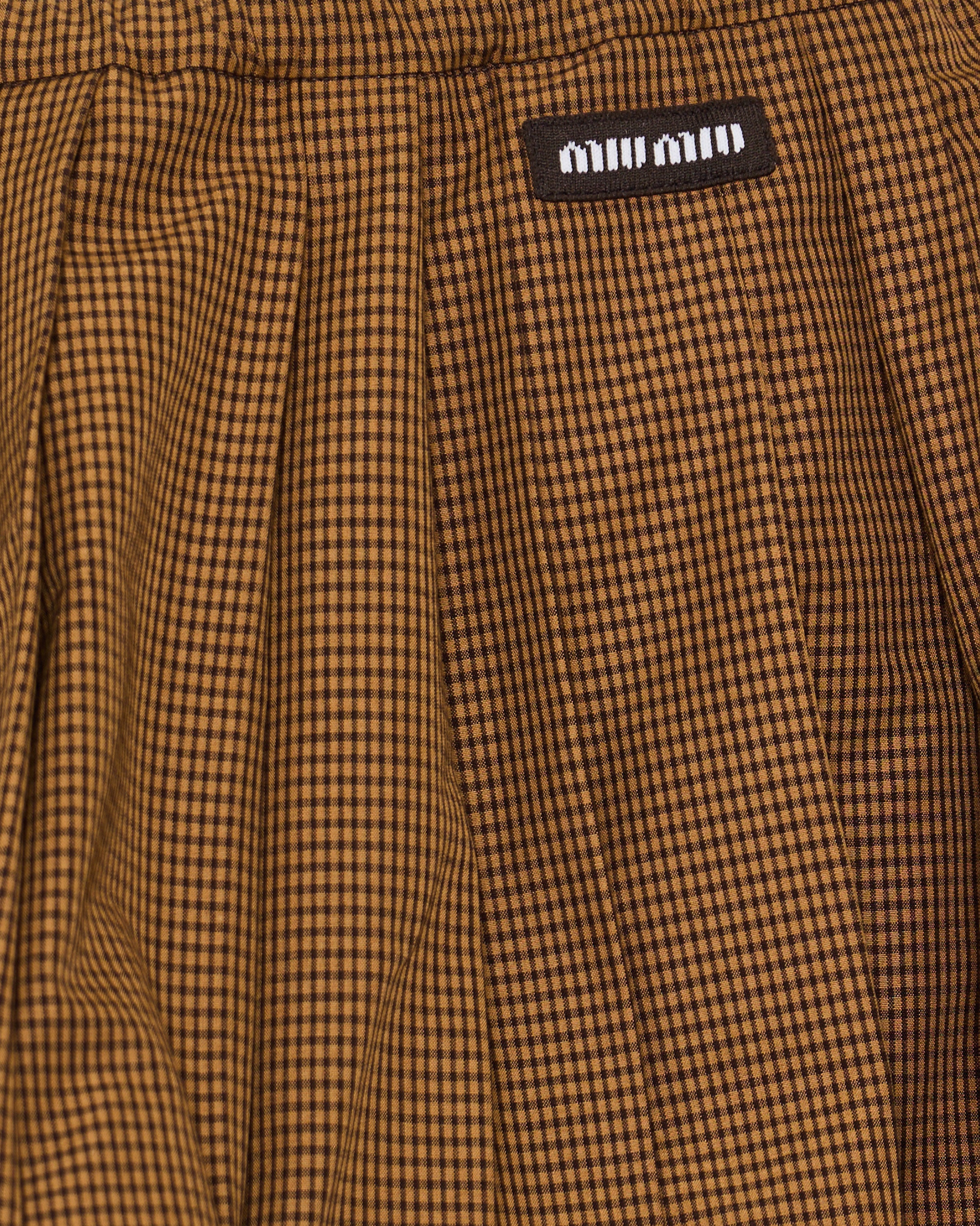 Miu Miu Pleated gingham check mini skirt – Luisa World