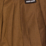 Miu Miu Pleated gingham check mini skirt