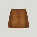 Miu Miu Waxed suede miniskirt