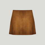Miu Miu Waxed suede miniskirt