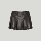 Miu Miu Pleated nappa leather skirt