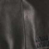 Miu Miu Pleated nappa leather skirt
