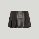 Miu Miu Pleated nappa leather skirt