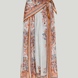 Zimmermann Aster scarf print midi skirt