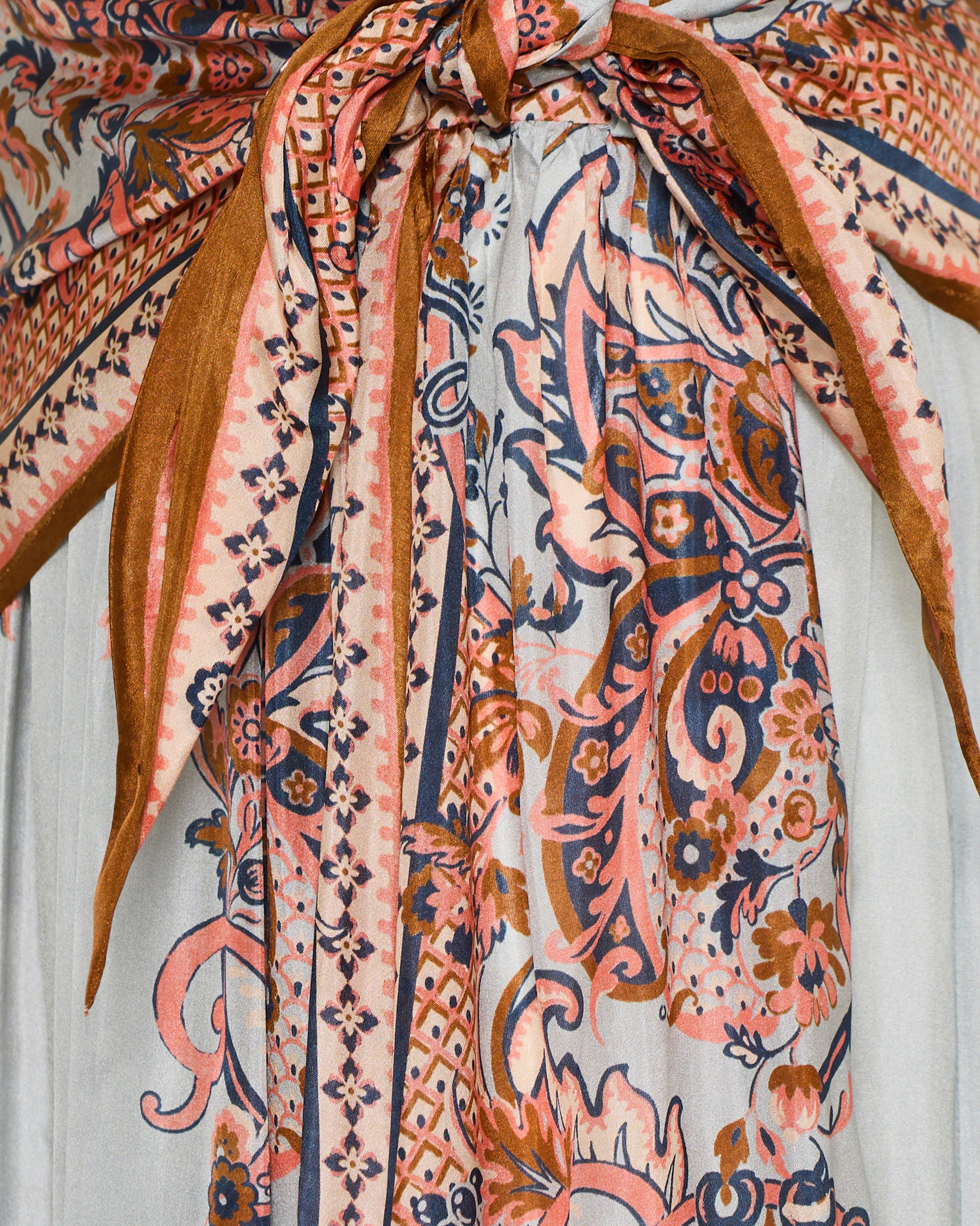 Zimmermann Aster scarf print midi skirt – Luisa World
