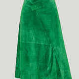 Bottega Veneta Suede leather midi skirt