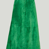 Bottega Veneta Suede leather midi skirt
