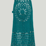 Rabanne Embellished crochet cotton midi skirt