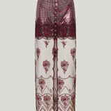 Rabanne Layered chainmail maxi skirt