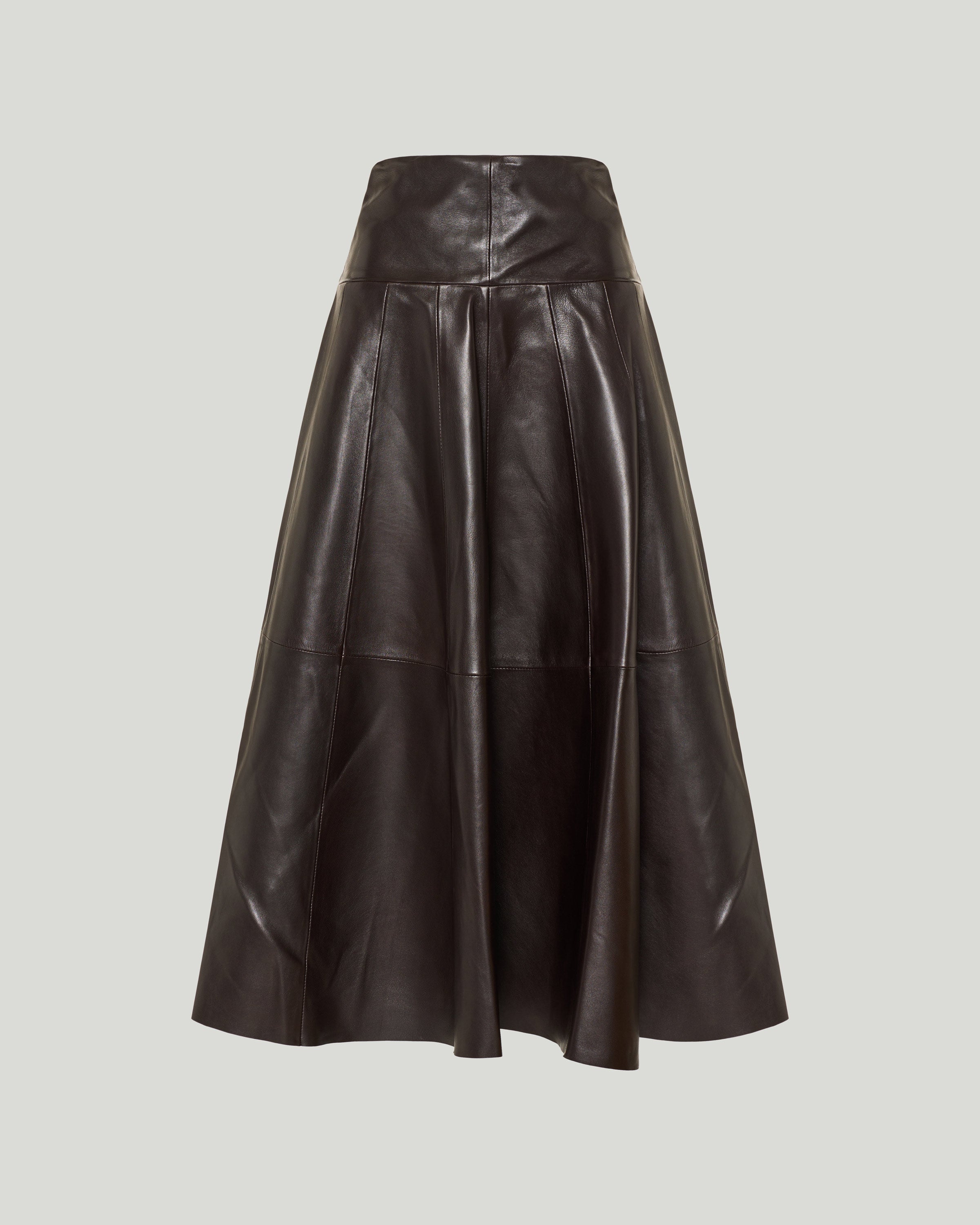 Nour Hammour Daria draped leather midi skirt – Luisa World