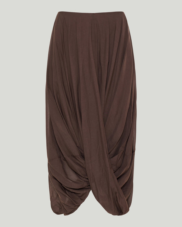 Toteme Draped organic cotton and lyocell-blend maxi skirt