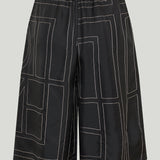 Toteme Embroidered silk twill shorts