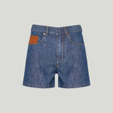 Fendi Logo-patch denim shorts