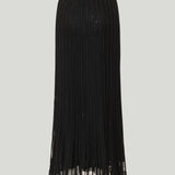 Tom Ford Sheer velvet-textured striped midi evening skirt