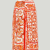 Dolce & Gabbana Majolica print poplin pleated skirt