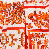 Dolce & Gabbana Majolica print poplin pleated skirt