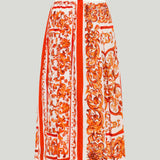 Dolce & Gabbana Majolica print poplin pleated skirt