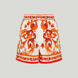 Dolce & Gabbana Majolica-print poplin bermuda shorts