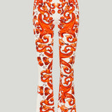 Dolce & Gabbana Majolica print silk trousers