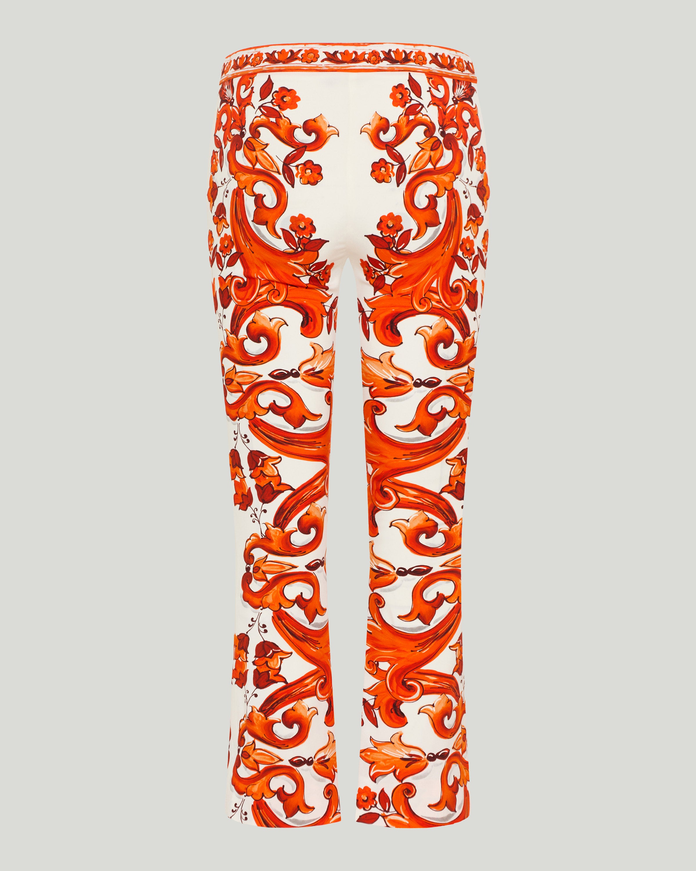 DOLCE & GABBANA Dolce & Gabbana Majolica print silk trousers