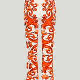 Dolce & Gabbana Majolica print silk trousers
