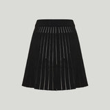 Balmain Button-embellished knitted mini skirt