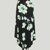 Alaïa Floral print stretch-woven midi skirt