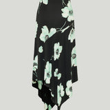 Alaïa Floral print stretch-woven midi skirt