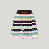 Alaïa Striped knitted crinoline mini skirt