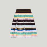 Alaïa Striped knitted crinoline mini skirt
