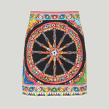 Dolce & Gabbana Carretto-print fabric mini skirt