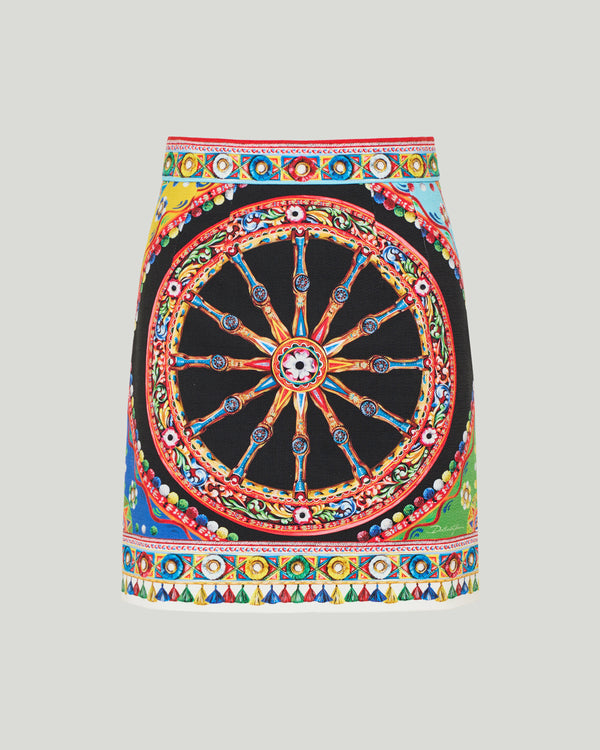 Dolce & Gabbana Carretto-print fabric mini skirt
