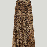 Dolce & Gabbana Leopard-print chiffon midi skirt