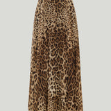 Dolce & Gabbana Leopard-print chiffon midi skirt