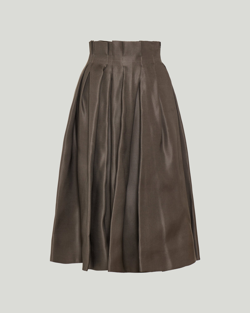 Khaite Astrid silk satin skirt
