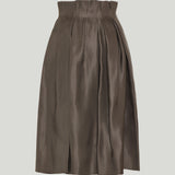 Khaite Astrid silk satin skirt