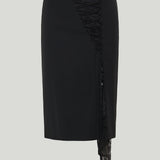 McQueen Corset-lacing pencil skirt