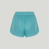 Oséree Lumière metallic lurex shorts