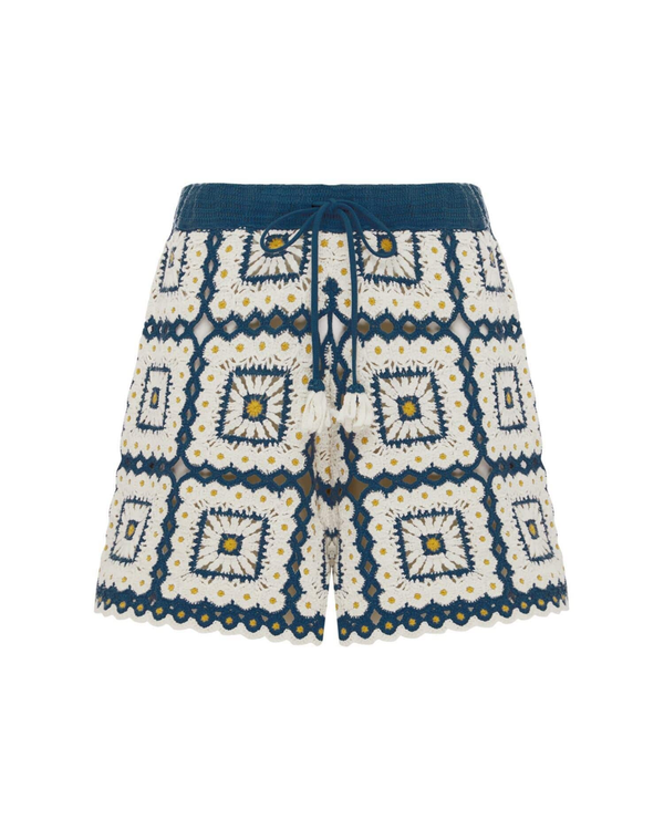 Alemais Dolly crochet cotton shorts