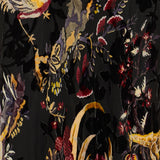 Etro Flora silk-blend velvet midi skirt