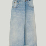 Maison Margiela Wrap denim midi skirt