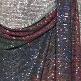 Maison Margiela Printed paillettes draped maxi skirt