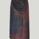 Maison Margiela Printed paillettes draped maxi skirt